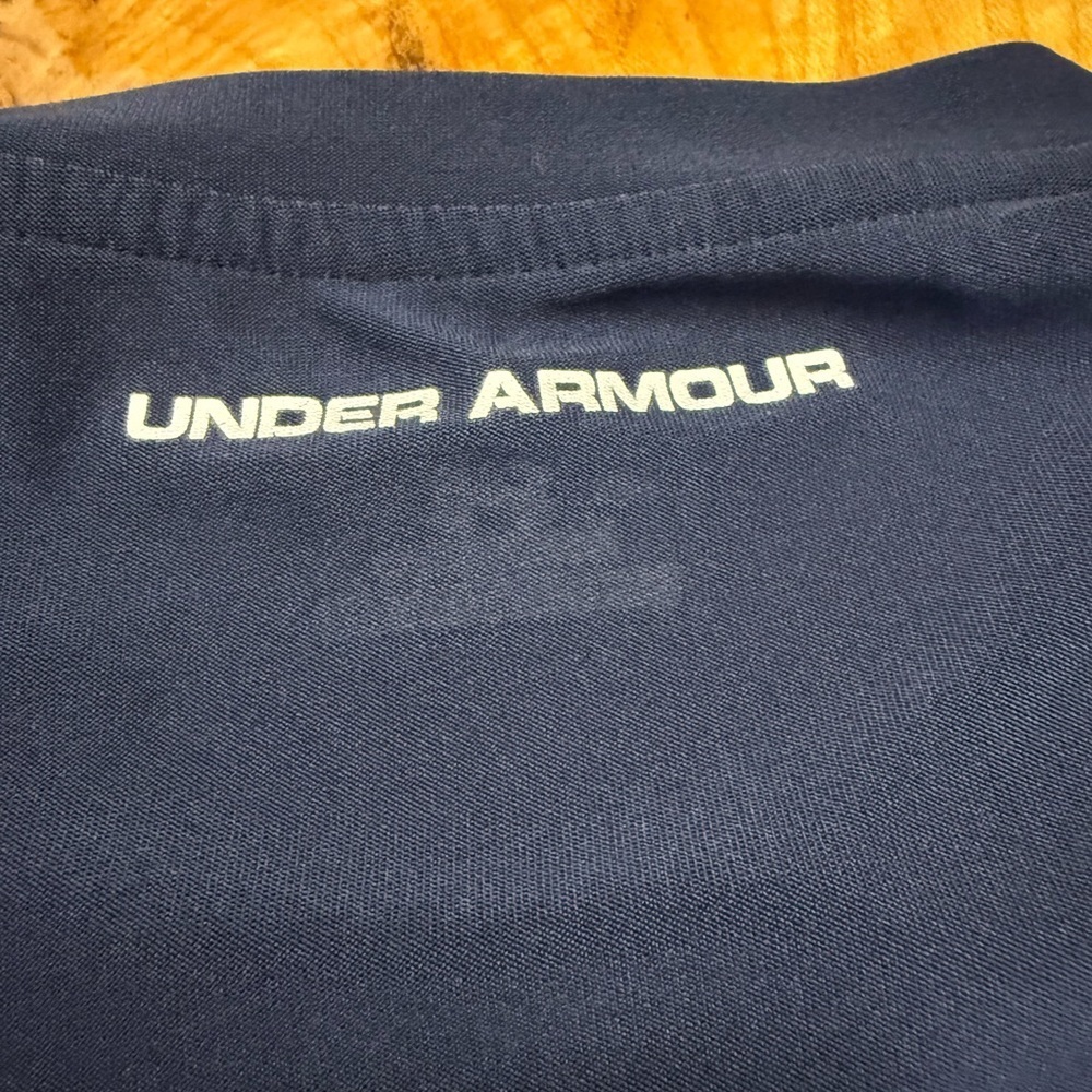 Under Armour HeatGear Shirt Mens Medium Navy Blue Long Sleeve Compression - Picture 9 of 9
